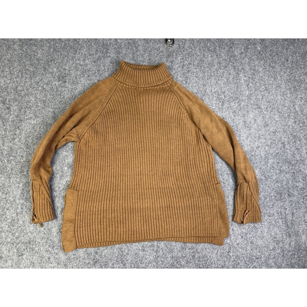 Women's Wrap London Brown Turtleneck Sweater Size 8 / Medium Pullover